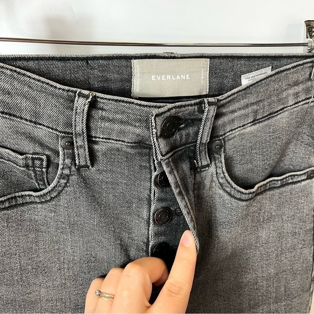 EVERLANE High Rise Slim Straight Cigarette Women’s Ankle Jeans - Picture 4 of 10